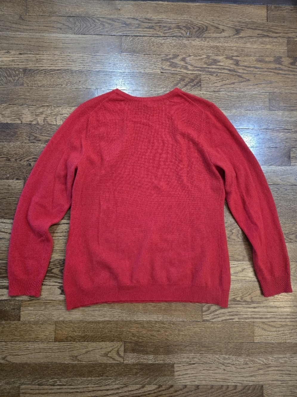 Charter Club Luxury Cashmere Red Crewneck Sweater Women's Size Large - Picture 4 of 4